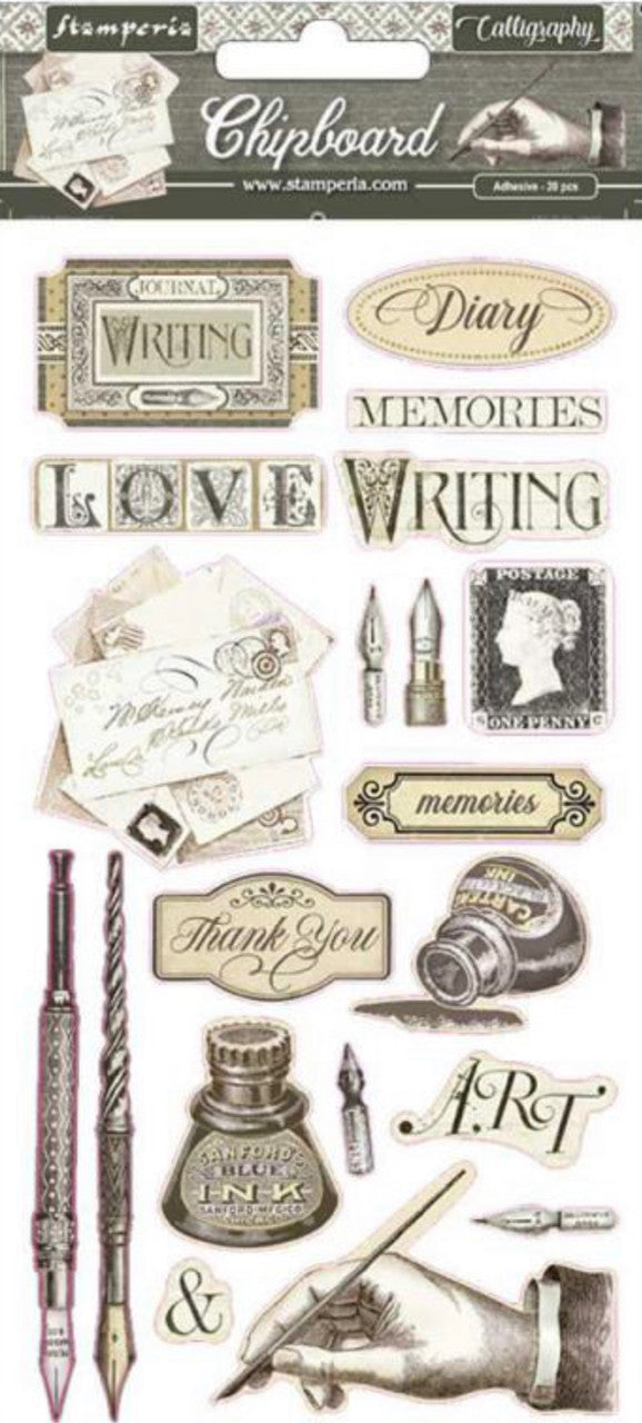 Stamperia kalligrafie spaanplaat